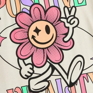 Karikatür ve Grafik tasarım Oversize T-shirt Cartoon/Letter serisi kod159