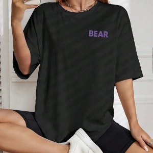 Karikatür ve Grafik tasarım Oversize T-shirt Cartoon/Letter serisi kod17