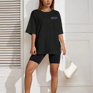 Karikatür ve Grafik tasarım Oversize T-shirt Cartoon/Letter serisi kod17