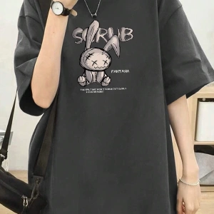 Karikatür ve Grafik tasarım Oversize T-shirt Cartoon/Letter serisi kod197