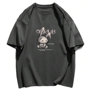 Karikatür ve Grafik tasarım Oversize T-shirt Cartoon/Letter serisi kod197