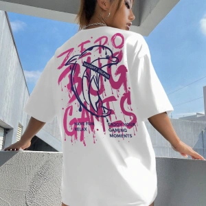 Karikatür ve Grafik tasarım Oversize T-shirt Cartoon/Letter serisi kod209