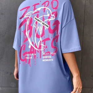 Karikatür ve Grafik tasarım Oversize T-shirt Cartoon/Letter serisi kod217