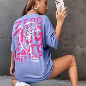 Karikatür ve Grafik tasarım Oversize T-shirt Cartoon/Letter serisi kod217