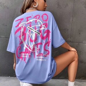 Karikatür ve Grafik tasarım Oversize T-shirt Cartoon/Letter serisi kod217