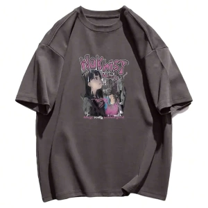Karikatür ve Grafik tasarım Oversize T-shirt Cartoon/Letter serisi kod224