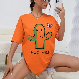 Karikatür ve Grafik tasarım Oversize T-shirt Cartoon/Letter serisi kod225