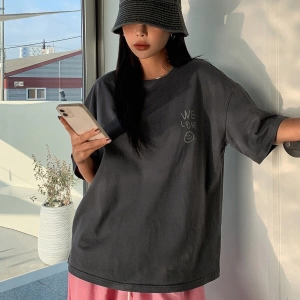 Karikatür ve Grafik tasarım Oversize T-shirt Cartoon/Letter serisi kod229