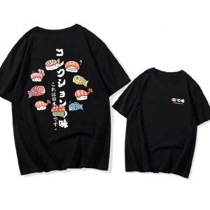 Karikatür ve Grafik tasarım Oversize T-shirt Cartoon/Letter serisi kod244