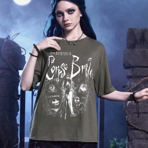 Karikatür ve Grafik tasarım Oversize T-shirt Cartoon/Letter serisi kod248