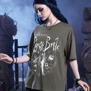 Karikatür ve Grafik tasarım Oversize T-shirt Cartoon/Letter serisi kod248