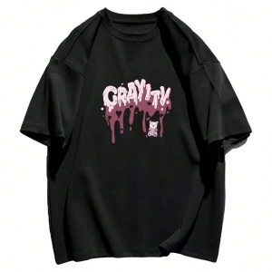Karikatür ve Grafik tasarım Oversize T-shirt Cartoon/Letter serisi kod250