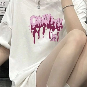 Karikatür ve Grafik tasarım Oversize T-shirt Cartoon/Letter serisi kod251