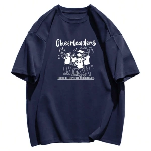 Karikatür ve Grafik tasarım Oversize T-shirt Cartoon/Letter serisi kod255