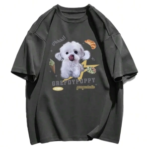 Karikatür ve Grafik tasarım Oversize T-shirt Cartoon/Letter serisi kod272