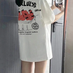 Karikatür ve Grafik tasarım Oversize T-shirt Cartoon/Letter serisi kod275
