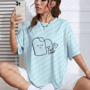 Karikatür ve Grafik tasarım Oversize T-shirt Cartoon/Letter serisi kod292