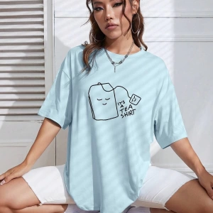 Karikatür ve Grafik tasarım Oversize T-shirt Cartoon/Letter serisi kod292