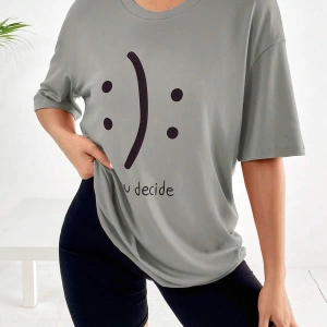 Karikatür ve Grafik tasarım Oversize T-shirt Cartoon/Letter serisi kod296
