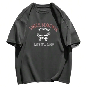 Karikatür ve Grafik tasarım Oversize T-shirt Cartoon/Letter serisi kod325