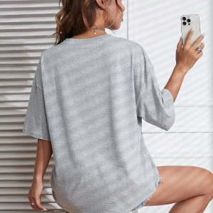 Karikatür ve Grafik tasarım Oversize T-shirt Cartoon/Letter serisi kod328