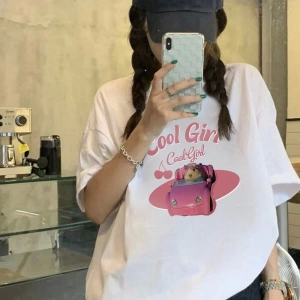 Karikatür ve Grafik tasarım Oversize T-shirt Cartoon/Letter serisi kod329
