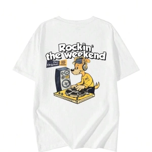 Karikatür ve Grafik tasarım Oversize T-shirt Cartoon/Letter serisi kod336