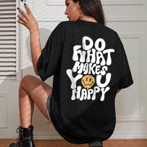 Karikatür ve Grafik tasarım Oversize T-shirt Cartoon/Letter serisi kod345