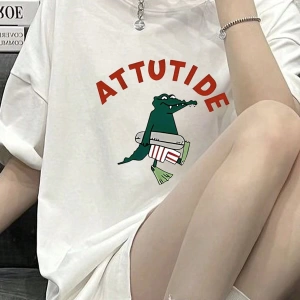 Karikatür ve Grafik tasarım Oversize T-shirt Cartoon/Letter serisi kod354