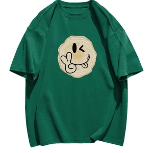 Karikatür ve Grafik tasarım Oversize T-shirt Cartoon/Letter serisi kod355