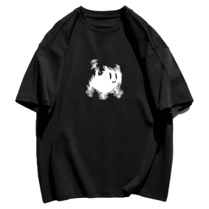 Karikatür ve Grafik tasarım Oversize T-shirt Cartoon/Letter serisi kod364