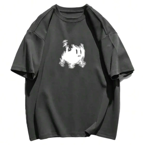 Karikatür ve Grafik tasarım Oversize T-shirt Cartoon/Letter serisi kod366