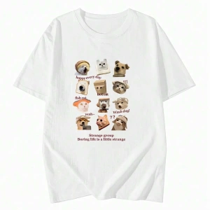 Karikatür ve Grafik tasarım Oversize T-shirt Cartoon/Letter serisi kod367