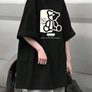 Karikatür ve Grafik tasarım Oversize T-shirt Cartoon/Letter serisi kod368