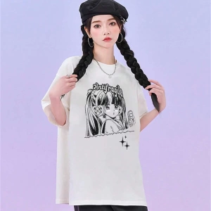 Karikatür ve Grafik tasarım Oversize T-shirt Cartoon/Letter serisi kod376