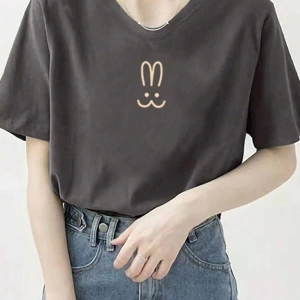 Karikatür ve Grafik tasarım Oversize T-shirt Cartoon/Letter serisi kod377