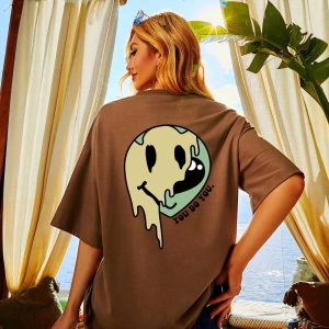 Karikatür ve Grafik tasarım Oversize T-shirt Cartoon/Letter serisi kod382
