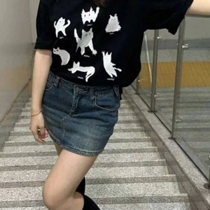 Karikatür ve Grafik tasarım Oversize T-shirt Cartoon/Letter serisi kod385