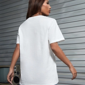 Karikatür ve Grafik tasarım Oversize T-shirt Cartoon/Letter serisi kod392