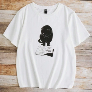 Karikatür ve Grafik tasarım Oversize T-shirt Cartoon/Letter serisi kod401