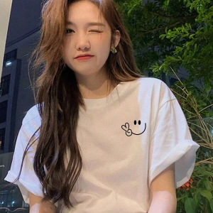 Karikatür ve Grafik tasarım Oversize T-shirt Cartoon/Letter serisi kod420