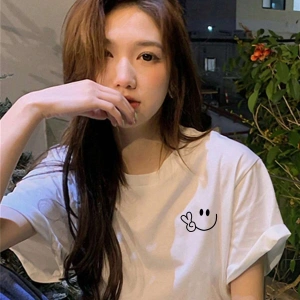 Karikatür ve Grafik tasarım Oversize T-shirt Cartoon/Letter serisi kod420