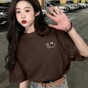Karikatür ve Grafik tasarım Oversize T-shirt Cartoon/Letter serisi kod426