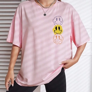 Karikatür ve Grafik tasarım Oversize T-shirt Cartoon/Letter serisi kod44