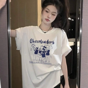 Karikatür ve Grafik tasarım Oversize T-shirt Cartoon/Letter serisi kod478