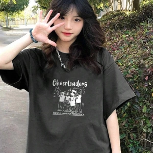 Karikatür ve Grafik tasarım Oversize T-shirt Cartoon/Letter serisi kod479
