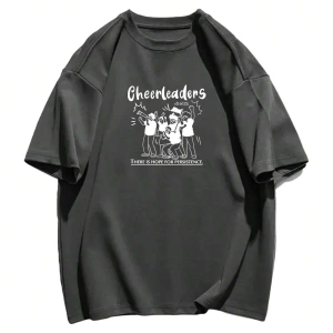 Karikatür ve Grafik tasarım Oversize T-shirt Cartoon/Letter serisi kod479