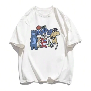 Karikatür ve Grafik tasarım Oversize T-shirt Cartoon/Letter serisi kod486