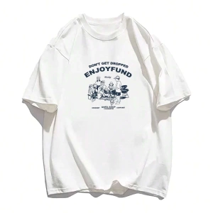 Karikatür ve Grafik tasarım Oversize T-shirt Cartoon/Letter serisi kod489