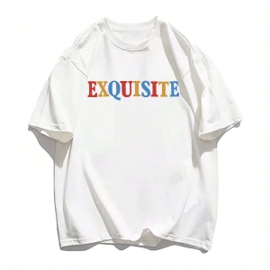 Karikatür ve Grafik tasarım Oversize T-shirt Cartoon/Letter serisi kod502